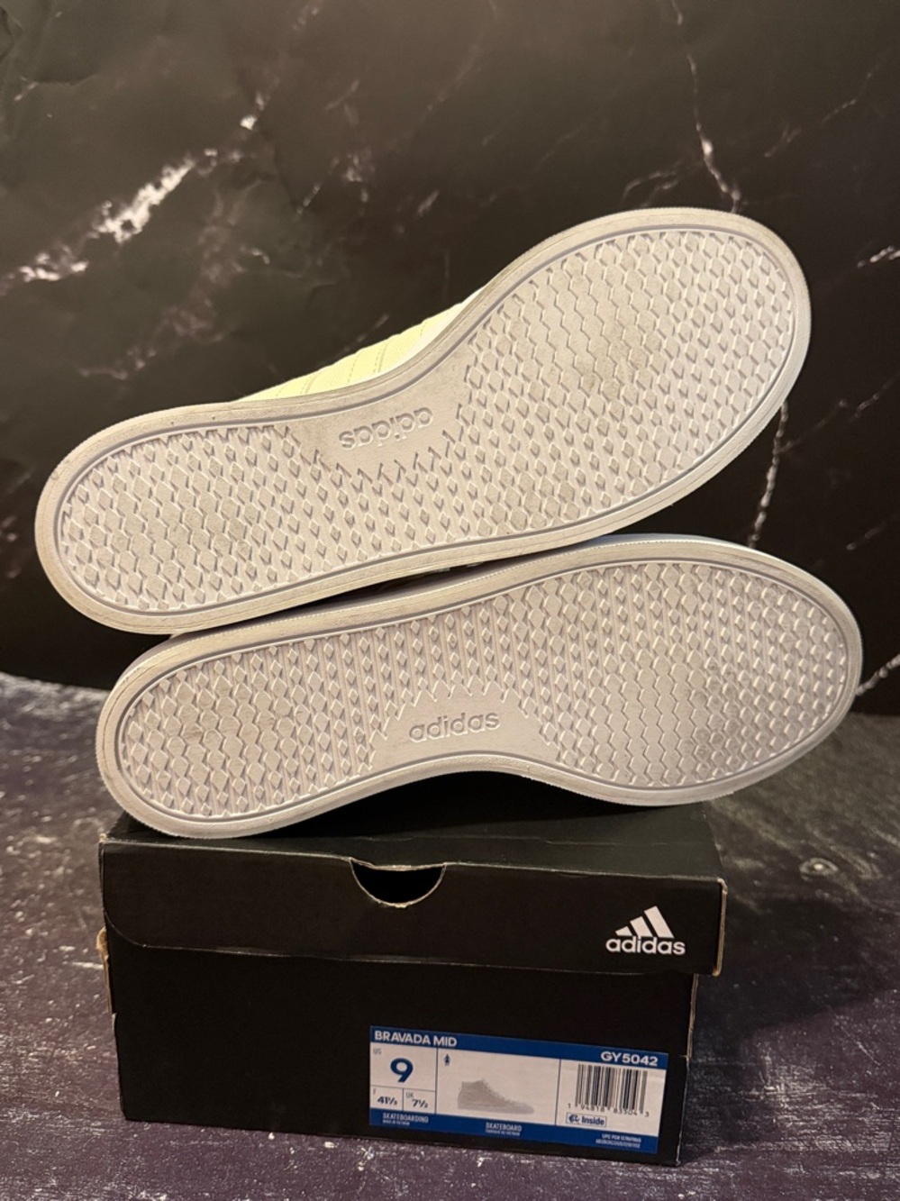 Adidas Women’s Bravada Mid Skateboarding shoes Size 9 Wonder White Cream - Picture 10 of 15